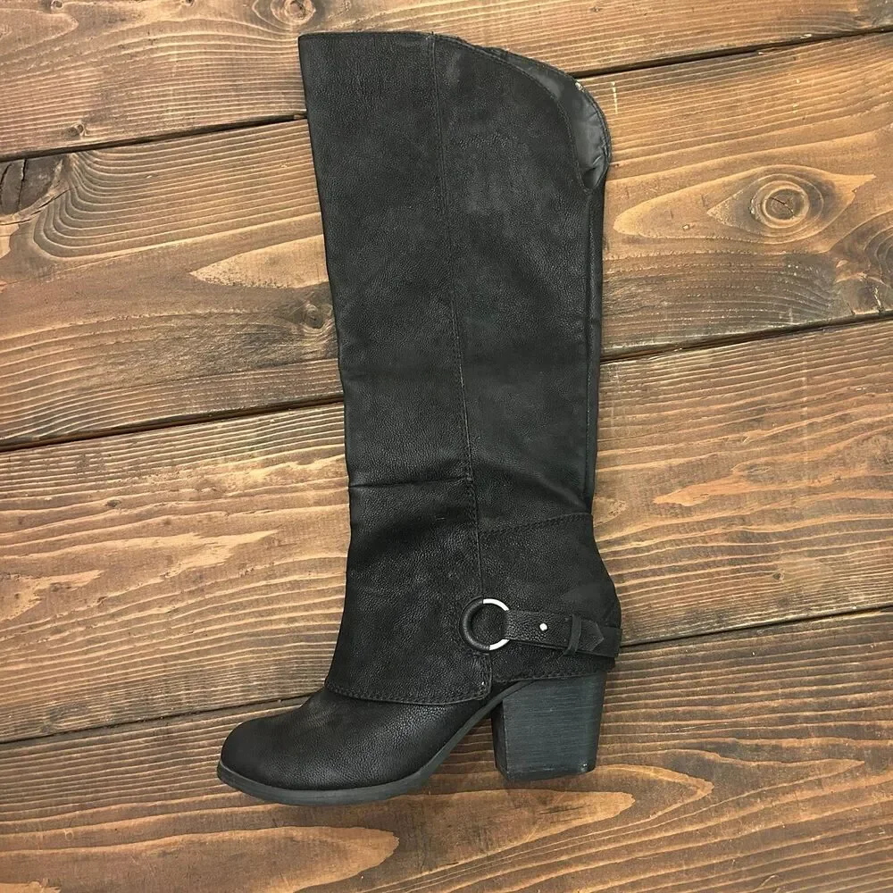 Fergalicious by Fergie Lexy Black Knee-High Boots Women’s Size 7